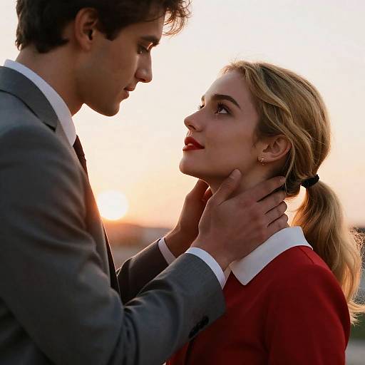 Romantic Couple at Sunset