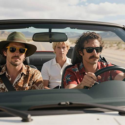 Convertible Adventure in a Desert Landscape