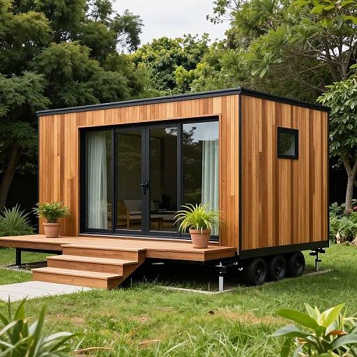 Modern Tiny Home with Wood Paneling