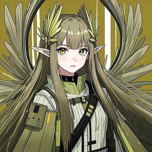 Illustration of Muelsyse (arknights), arknights in the style of Gin moku