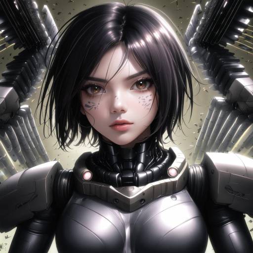 Illustration of Alita, battle angel alita in the style of Gayarou