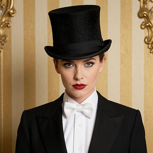 Vintage Glamorous Woman in Tuxedo
