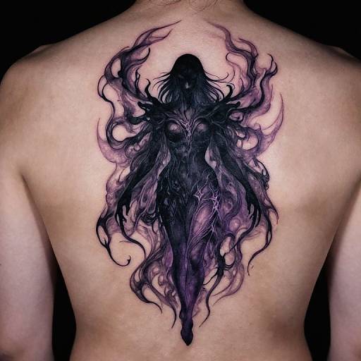 Dark Aura Spectral Back Tattoo