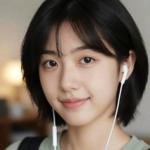 Close-Up Portrait of a Young Woman