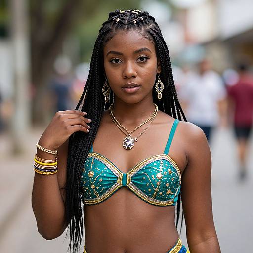 Brazilian Girl in Traditional Costume