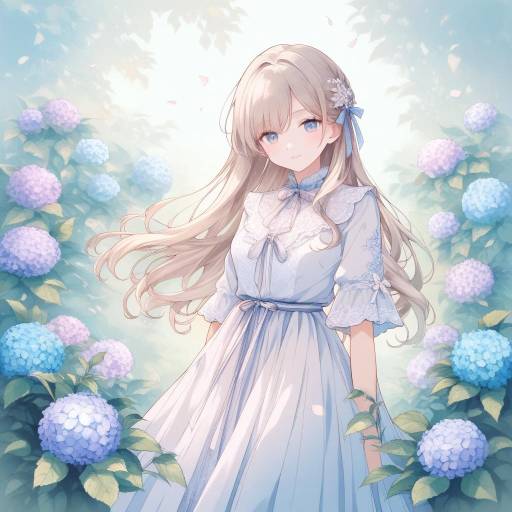 Delicate Watercolor Portrait of a Young Woman