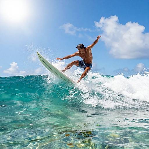 Aerial Surfing over Tropical Reef