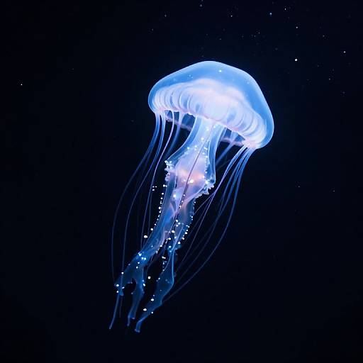 Ethereal Jellyfish in Starlit Abyss