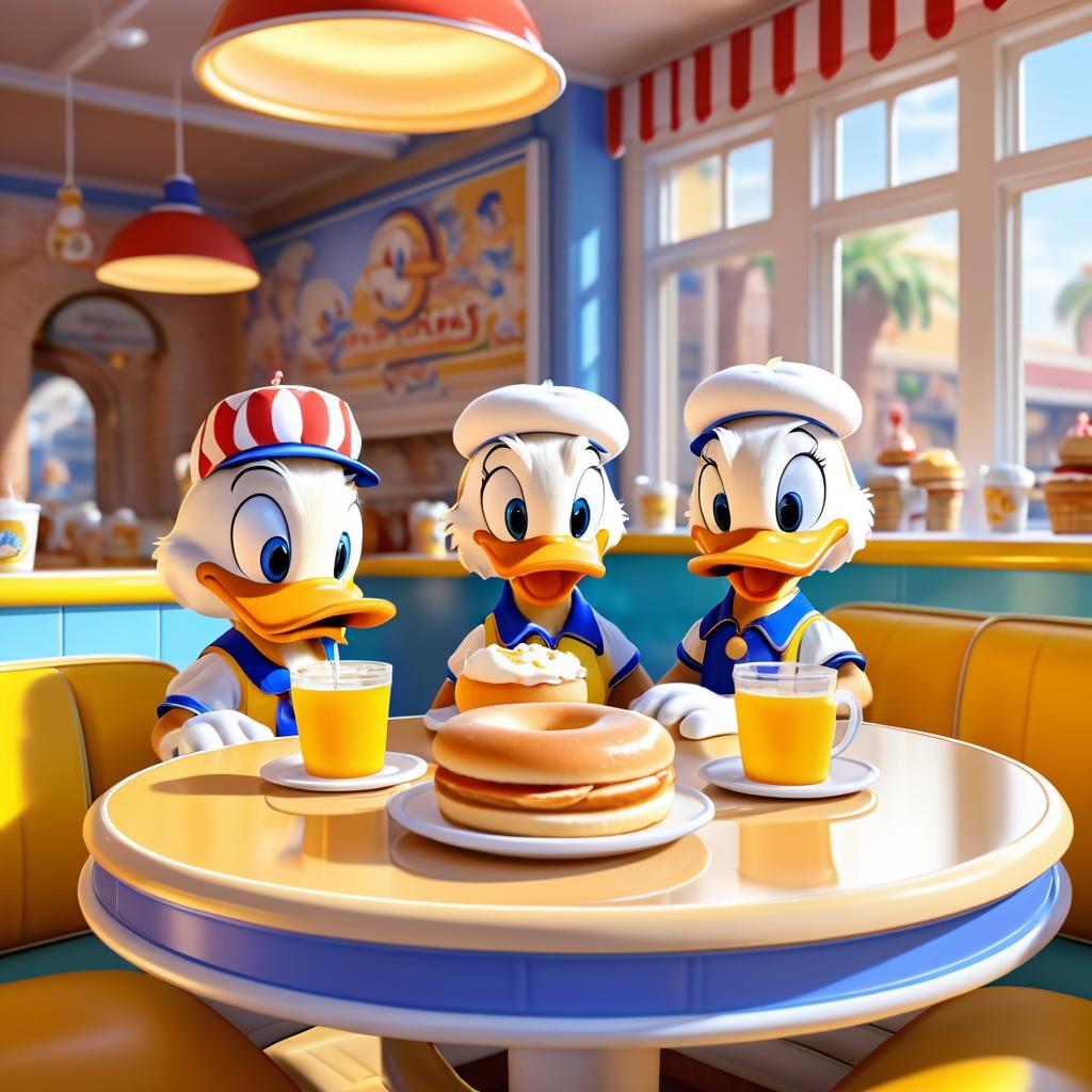 Childhood Breakfast of Donald and Daisy Duck