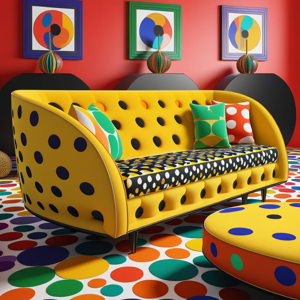 Vibrant Art Deco Sofa Designs by Kusama