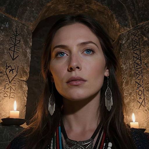 Photorealistic Portrait of Native American Woman