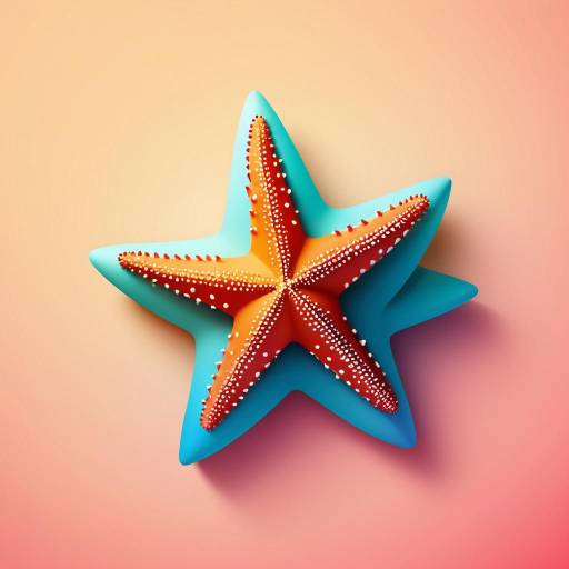 Starfish Still Life with Gradient Background