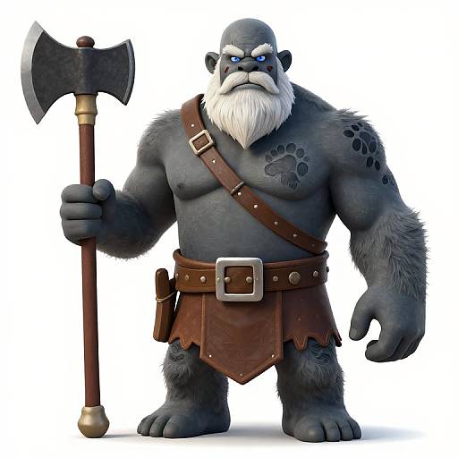 Barbarian Half-Giant Warrior Portrait