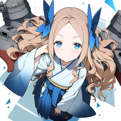 Illustration of Asakaze (kancolle), kantai collection in the style of Blvefo9