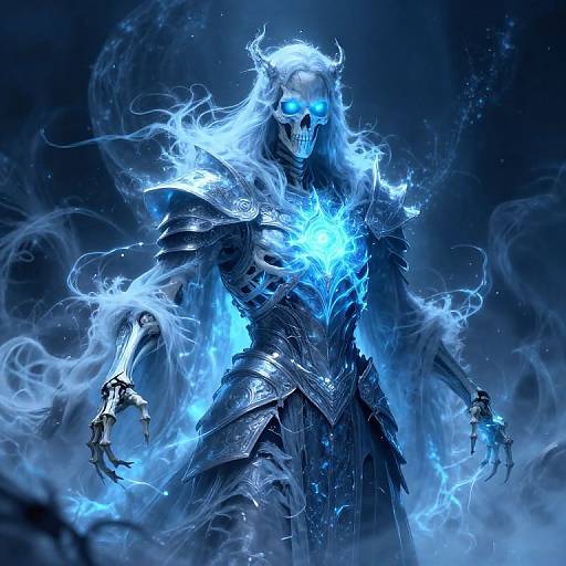 Ethereal Skeletal Sorcerer in Frost