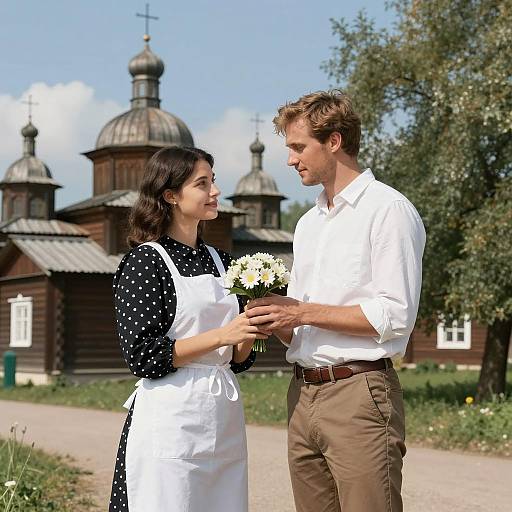Romantic Outdoor Scene with Couple