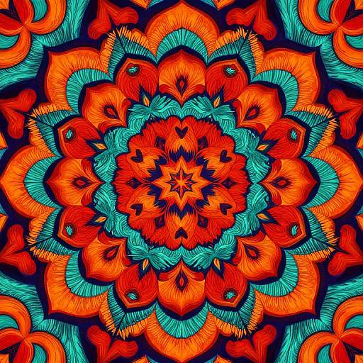 Vibrant Ethnic Floral Mandala Design