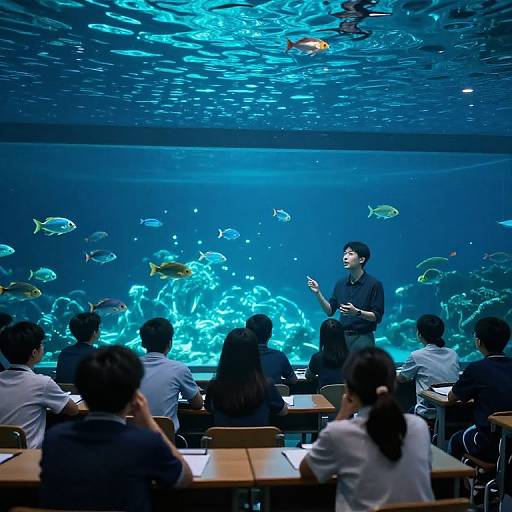 Articulate Fish Teaching Underwater Class