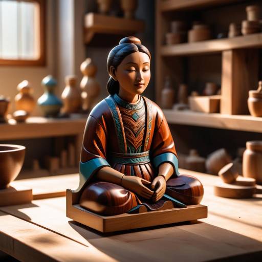 Stunning Wooden Figure in Artisan Workshop