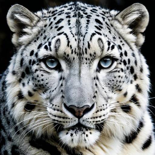 Close-up Portrait of Snow Leopard Close-up Portrait of Snow Leopard