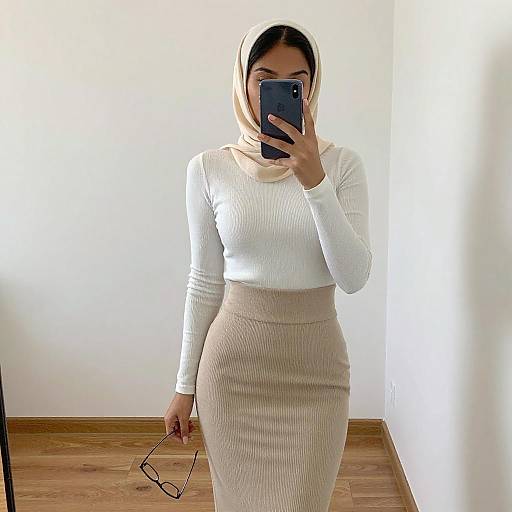 Young Woman Taking Mirror Selfie