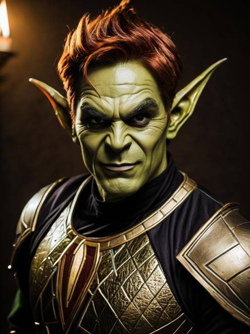 Man in Realistic Green Goblin Costume