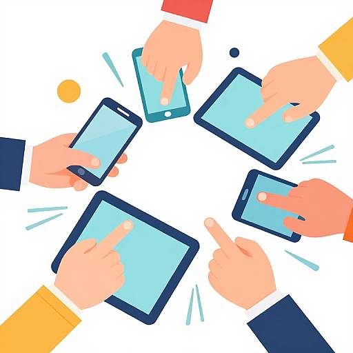 Dynamic Hands Touchscreen Interaction Vector