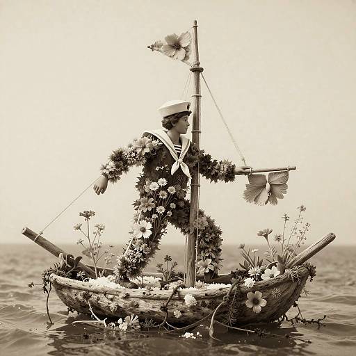 Driftwood Sailor in Vintage Sepia
