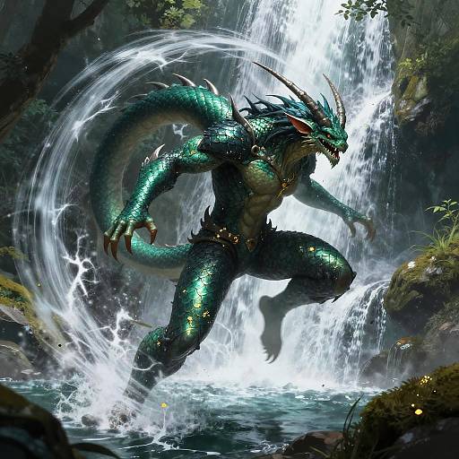 Mystic Forest Drake Illustration