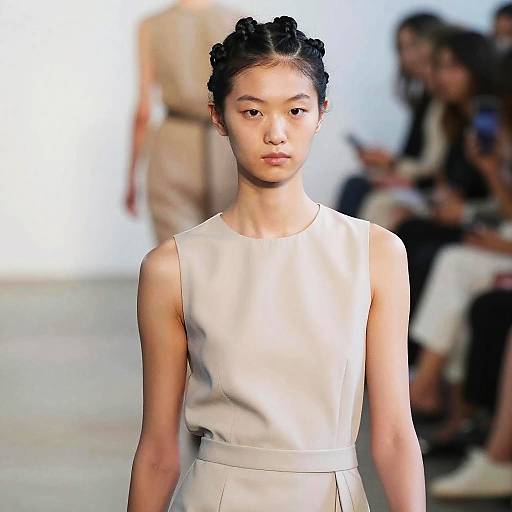 Braided Bun on Runway Model