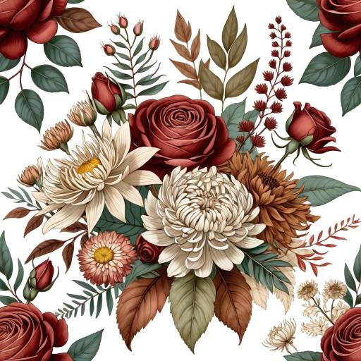 Elegant Vintage Floral Botanical Artwork