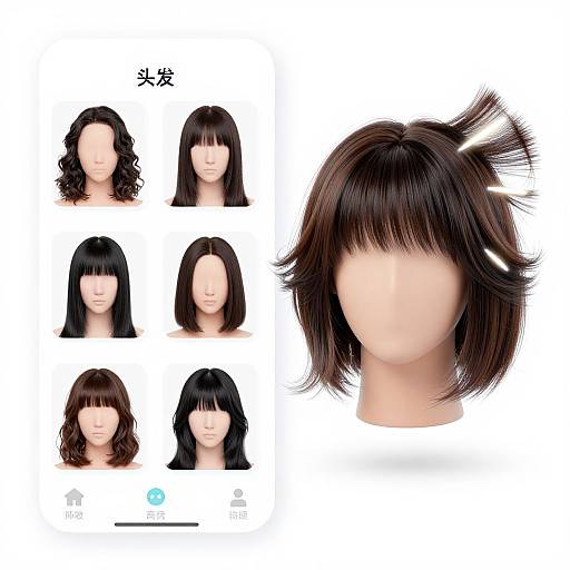 Futuristic Haircut Preview App Concept