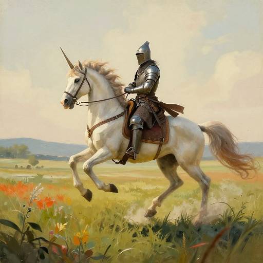 Mechanical Unicorn Knight Painting Terrain