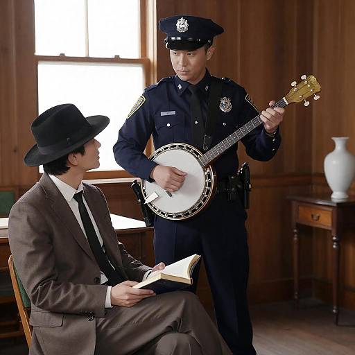 Intimate Encounter in a Wooden Room