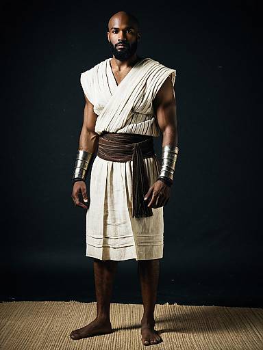 Man in Ancient Papyrus Costume