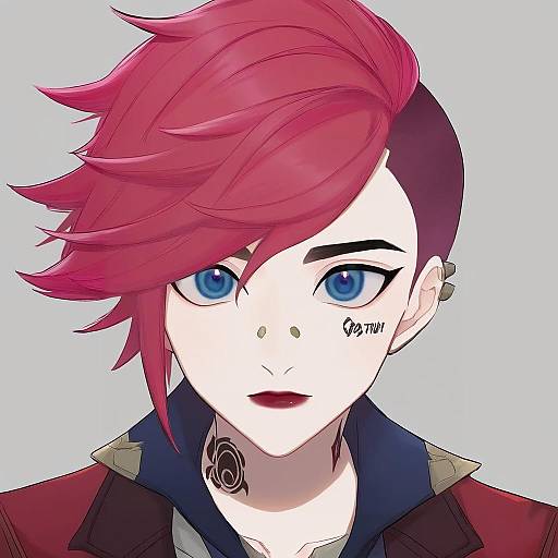 Illustration of Arcane vi, league of legends in the style of Buzz (moi)