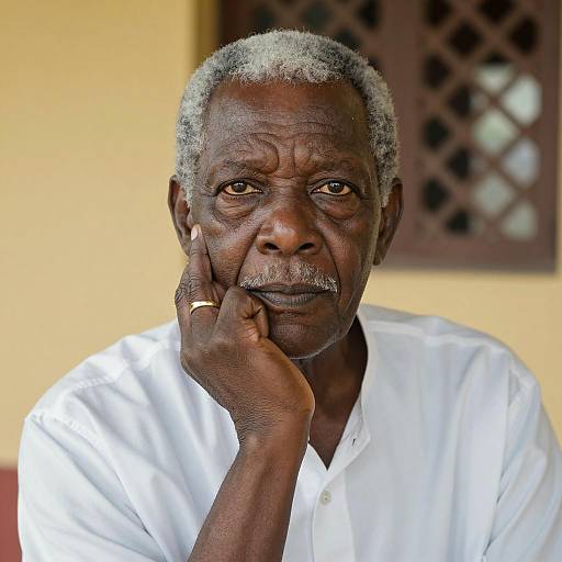 Serious Portrait of an Older Black Man