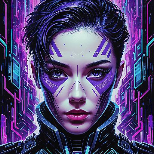 Cyberpunk Androgynous Android Portrait