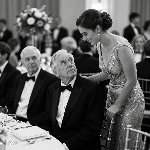 Elegant Formal Event in Black and White