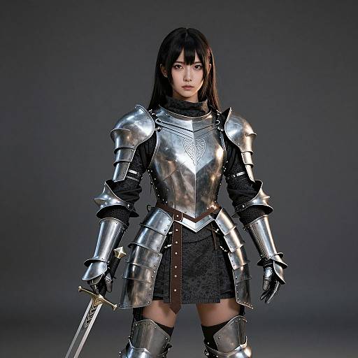 Female LARP Warrior in Armor