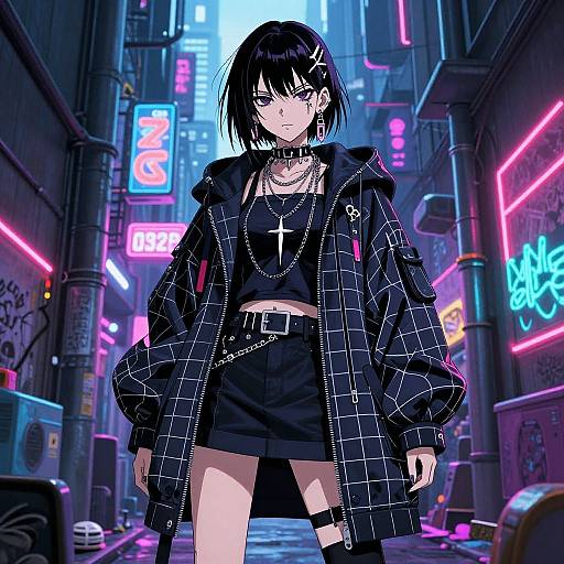 Edgy Jirai Kei Anime Character