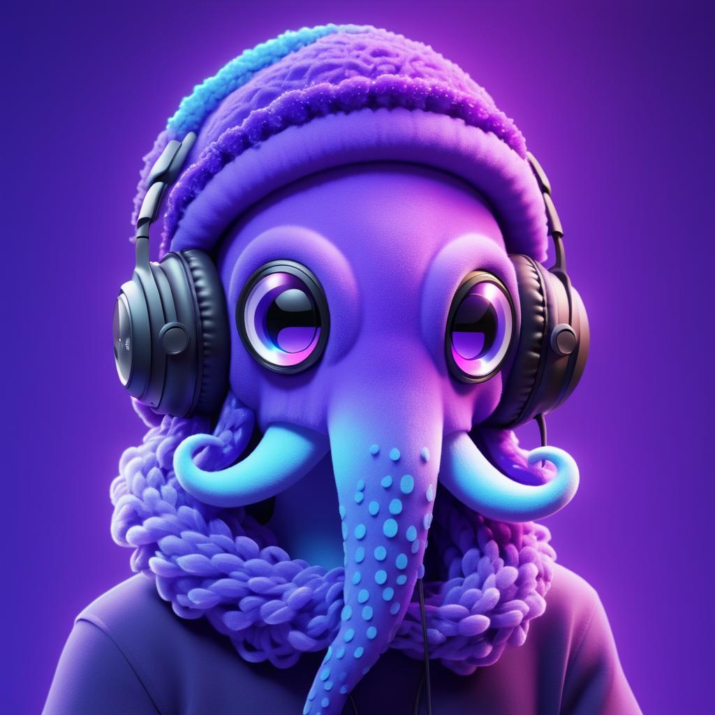 Stylish Male Octopus in Furry Art Style