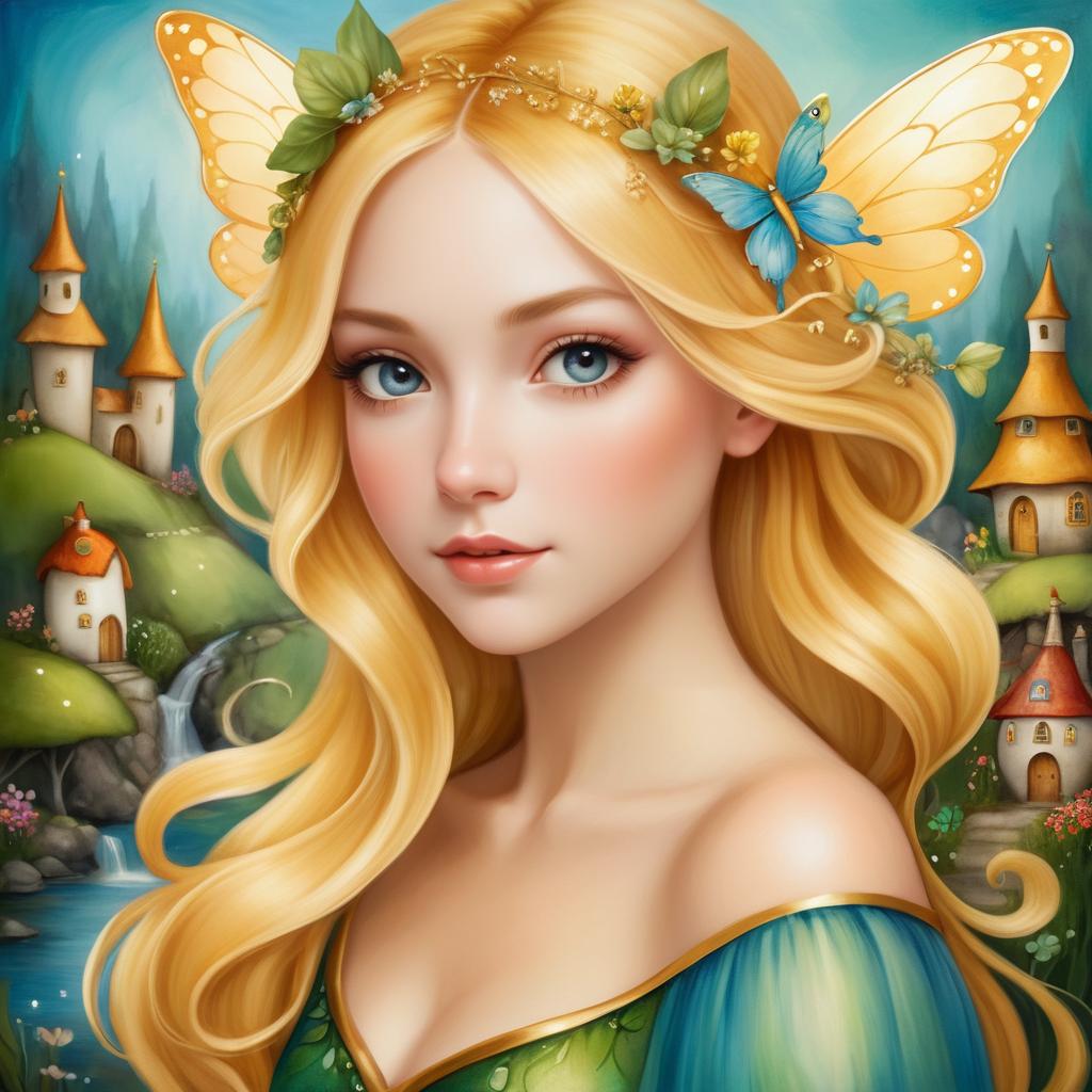 Whimsical Fairy in Enchanted Village