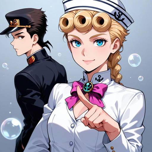 Giorno Giovanna in School Uniform Style