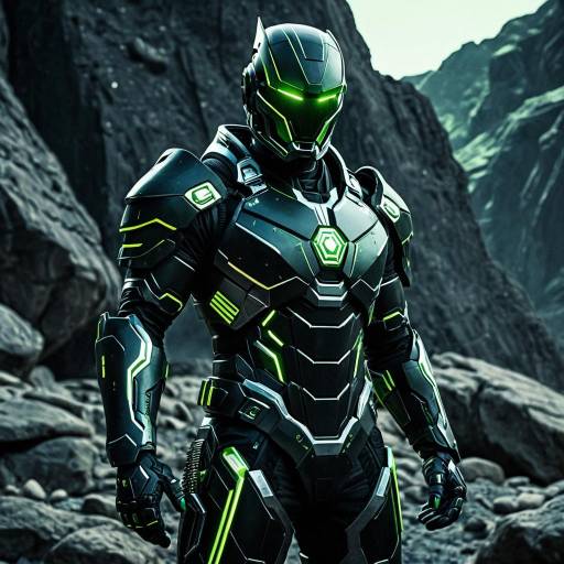 Futuristic Hero in High-Tech Armor