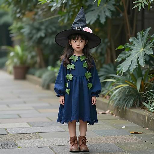 Enchanting Plant Witch Costume Photography