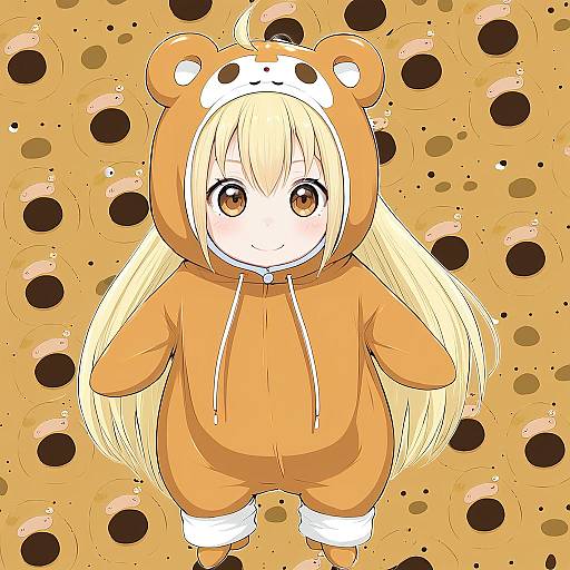 Illustration of Doma umaru, himouto! umaru-chan in the style of Wata do chinkuru