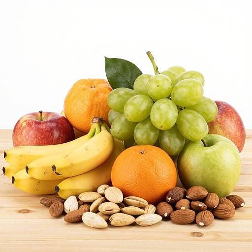 Colorful Fruits and Nuts Display