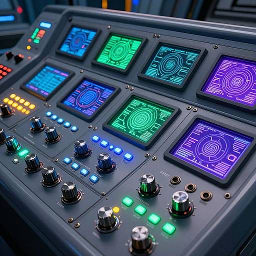 Futuristic Alien Spacecraft Control Panel