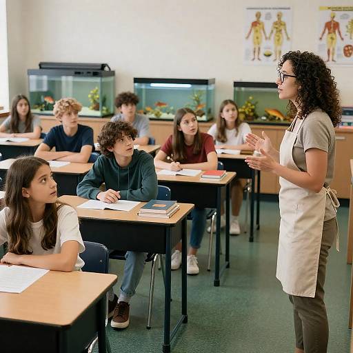 Engaging Classroom Scene with Teacher and Students